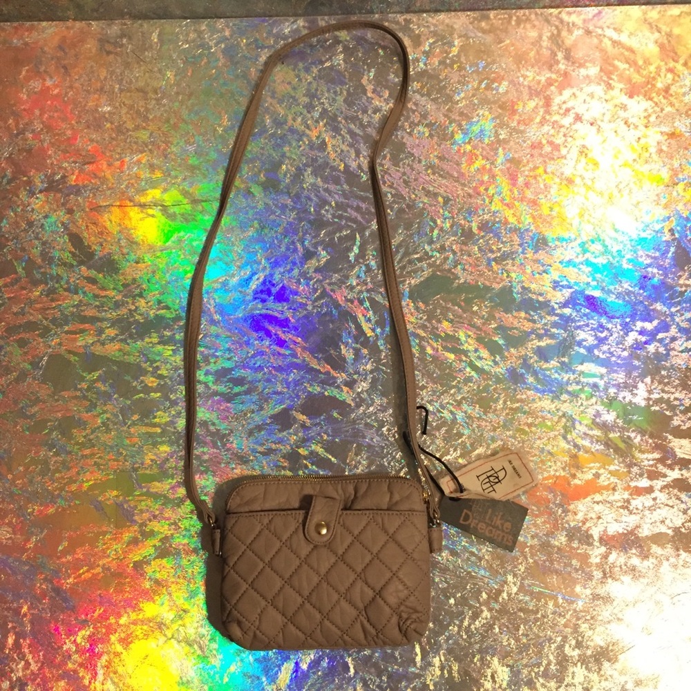 Brand New Like Dreams crossbody bag. Taupe.